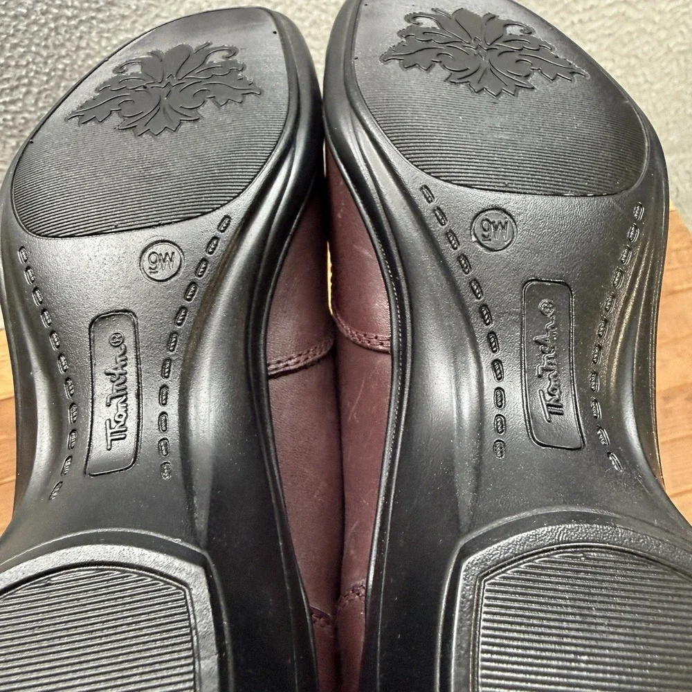 Thom McAn Shoes Womens 9W‎ Cranberry Hilliard Leather Mary Jane Loafers Preppy